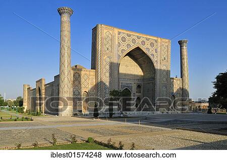 Ulugh Beg Madrasah, Registan Square in Samarkand, Unesco World Heritage Site, Silk Road, Uzbekistan, Central Asia, Asia View Large Photo Image Stock Photo - Ulugh Beg Madrasah, Registan Square in Samarkand, Unesco World Heritage Site, Silk Road, Uzbekistan, Central Asia, Asia. Fotosearch