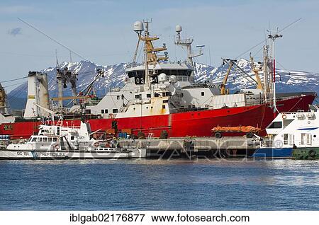 Ushuaia Harbour, Fireland, Patagonia, Argentina, South America View Large Photo Image Stock Photo - Ushuaia Harbour, Fireland, Patagonia, Argentina, South America. Fotosearch