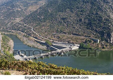 Valeira dam over the Douro river, Alto Douro, Unesco World Heritage site, Tras-os-Montes, Portugal, Europe View Large Photo Image Stock Photo - Valeira dam over the Douro river, Alto Douro, Unesco World Heritage site, Tras-os-Montes, Portugal, Europe. Fotosearch