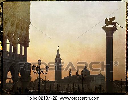 Stock Image - Venice, vintage look, Italy, Europe. Fotosearch