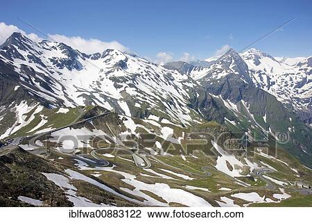 View from Mt Edelweiss-Spitze, Grossglockner High Alpine Mountain Road, Hohe Tauern National Park, Salzburg, Austria, Europe View Large Photo Image Stock Image - View from Mt Edelweiss-Spitze, Grossglockner High Alpine Mountain Road, Hohe Tauern National Park, Salzburg, Austria, Europe. Fotosearch