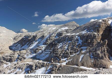 View from Sass Pordoi Mountain, 2925 m, towards Neuner Mountain, Sella Group, Dolomites, Italy, Europe View Large Photo Image Stock Image - View from Sass Pordoi Mountain, 2925 m, towards Neuner Mountain, Sella Group, Dolomites, Italy, Europe. Fotosearch