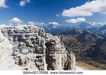 View from Sass Pordoi, Sella-Group, Sella Ronda, Dolomites, Italy, Europe View Large Photo Image Stock Photo - View from Sass Pordoi, Sella-Group, Sella Ronda, Dolomites, Italy, Europe. Fotosearch