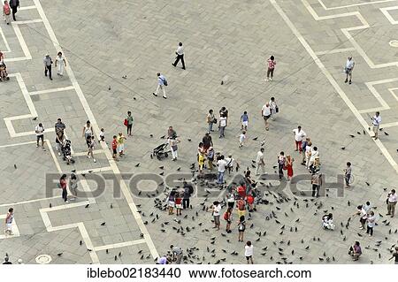 View from the Campanile towards St. Mark's Square, Venice, Veneto, Italy, Europe View Large Photo Image Stock Image - View from the Campanile towards St. Mark's Square, Venice, Veneto, Italy, Europe. Fotosearch
