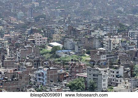 View from the Swayambhunath temple complex on Kathmandu, Nepal, Asia View Large Photo Image Stock Image - View from the Swayambhunath temple complex on Kathmandu, Nepal, Asia. Fotosearch