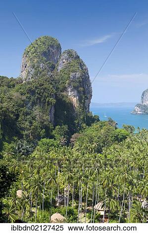 Stock Photography - View point to Hat Rai Leh West, Krabi province, Thailand, Asia. Fotosearch