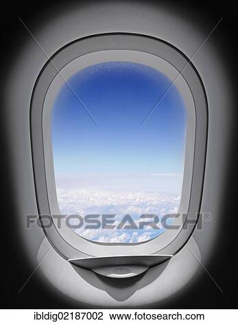 View through airplane window View Large Photo Image Stock Image - View through airplane window. Fotosearch