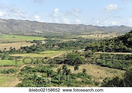 Stock Image - Viewpoint near Trinidad, Valle de Ingenios, Sugar Mill Valley, Trinidad, Cuba, Greater Antilles, Caribbean, Central America, America, North America. Fotosearch