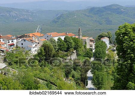Views across Motovun, Montona, Istria, Croatia, Europe View Large Photo Image Picture - Views across Motovun, Montona, Istria, Croatia, Europe. Fotosearch