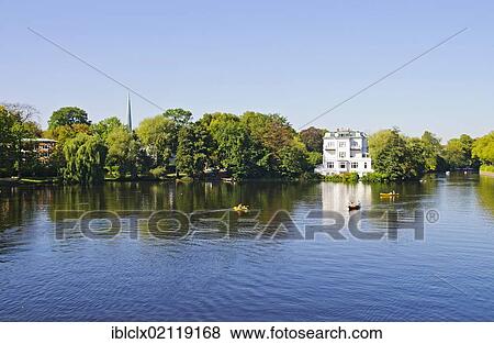 Villa on the Krugkoppel, Krugkoppelbruecke bridge, Eppendorf, Harvestehude, Winterhude, Hamburg, Germany, Europe View Large Photo Image Stock Photo - Villa on the Krugkoppel, Krugkoppelbruecke bridge, Eppendorf, Harvestehude, Winterhude, Hamburg, Germany, Europe. Fotosearch