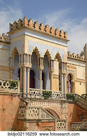 Stock Photo - Villa Sticchi in Santa Cesarea Terme, Puglia, Italy, Europe. Fotosearch