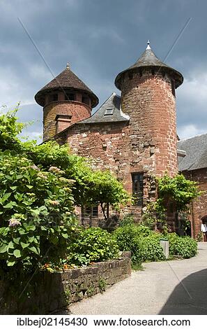 Village of Collonges-la-Rouge, Département Corrèze, Region Limousin, France, Europe View Large Photo Image Stock Image - Village of Collonges-la-Rouge, Département Corrèze, Region Limousin, France, Europe. Fotosearch