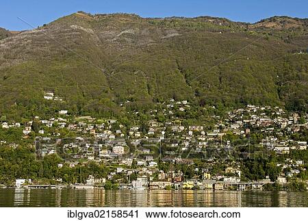Village of Ronco sopra Ascona on a steep mountainside above Lake Maggiore, Ticino, Switzerland, Europe View Large Photo Image Stock Image - Village of Ronco sopra Ascona on a steep mountainside above Lake Maggiore, Ticino, Switzerland, Europe. Fotosearch