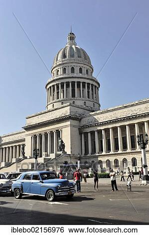 Vintage car from the 50s in front of the Capitolio Nacional, a building in the style of Neoclassicism, Prado, Paseo de Marti, a boulevard in the centre of Havana, Centro Habana, Cuba, Greater Antilles, Caribbean, Central America, America, North America View Large Photo Image Stock Photograph - Vintage car from the 50s in front of the Capitolio Nacional, a building in the style of Neoclassicism, Prado, Paseo de Marti, a boulevard in the centre of Havana, Centro Habana, Cuba, Greater Antilles, Caribbean, Central America, America, North America. Fotosearch