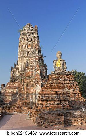 Stock Photo - Wat Chaiwatthanaram temple, Ayutthaya, Thailand, Asia. Fotosearch
