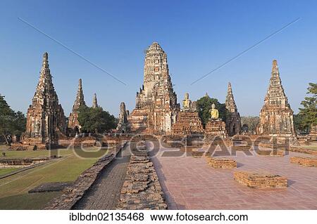 Stock Photo - Wat Chaiwatthanaram temple, Ayutthaya, Thailand, Asia. Fotosearch