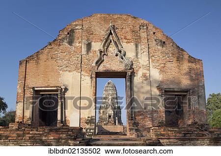 Stock Image - Wat Ratchaburana, Ayutthaya, Thailand, Asia. Fotosearch