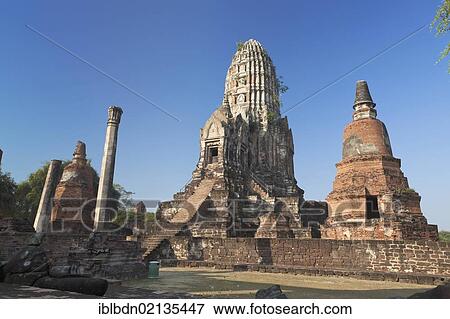 Stock Photo - Wat Ratchaburana, Ayutthaya, Thailand, Asia. Fotosearch