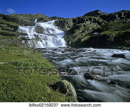 Waterfall at Vierbotnvatni, Vierbotn, Buskerud, Norway, Scandinavia, Europe View Large Photo Image Stock Photo - Waterfall at Vierbotnvatni, Vierbotn, Buskerud, Norway, Scandinavia, Europe. Fotosearch
