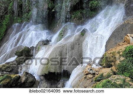 Waterfall in the El Nicho Natural Park, Parque El Nicho, near Cienfuegos, Cuba, Greater Antilles, Caribbean, Central America, America, North America View Large Photo Image Stock Photography - Waterfall in the El Nicho Natural Park, Parque El Nicho, near Cienfuegos, Cuba, Greater Antilles, Caribbean, Central America, America, North America. Fotosearch
