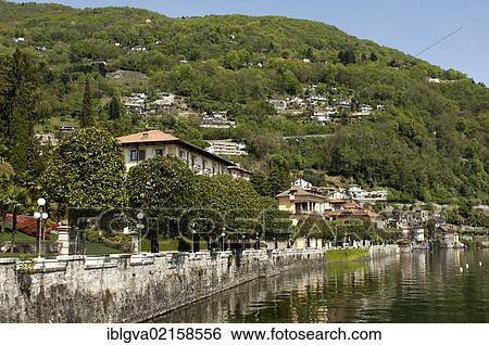 Waterfront in Cannero Riviera, Lake Maggiore, Piedmont, Italy, Europe View Large Photo Image Stock Photograph - Waterfront in Cannero Riviera, Lake Maggiore, Piedmont, Italy, Europe. Fotosearch