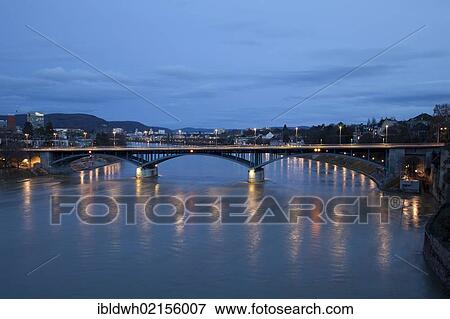 Wettstein Bridge crossing the Rhine River, evening light, Basel, Canton of Basel-Stadt, Switzerland, Europe, PublicGround, Europe View Large Photo Image Stock Photo - Wettstein Bridge crossing the Rhine River, evening light, Basel, Canton of Basel-Stadt, Switzerland, Europe, PublicGround, Europe. Fotosearch