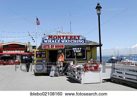 Whale watching, ticket sale, Monterey, Pacific Ocean, California, USA, North America View Large Photo Image Stock Image - Whale watching, ticket sale, Monterey, Pacific Ocean, California, USA, North America. Fotosearch
