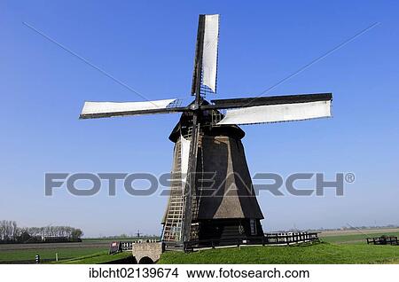 Windmill, Schermerhorn, Schermer, North Holland, Holland, Netherlands, Europe View Large Photo Image Picture - Windmill, Schermerhorn, Schermer, North Holland, Holland, Netherlands, Europe. Fotosearch