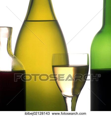 Stock Image - Wine, red, white and rosé. Fotosearch