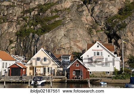 Wooden houses, Fjaellbacka, Bohuslaen, Sweden, Europe View Large Photo Image Stock Image - Wooden houses, Fjaellbacka, Bohuslaen, Sweden, Europe. Fotosearch
