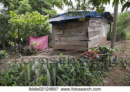 Wooden hut in the village El Naranjo in the northeastern uplands, Nicaragua, Central America, North America View Large Photo Image Stock Photo - Wooden hut in the village El Naranjo in the northeastern uplands, Nicaragua, Central America, North America. Fotosearch
