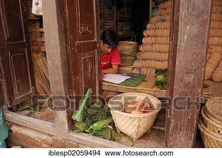 Young man, pottery, Bhaktapur, Kathmandu Valley, Nepal, Asia View Large Photo Image Picture - Young man, pottery, Bhaktapur, Kathmandu Valley, Nepal, Asia. Fotosearch