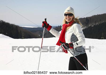 Young woman, about 25 years, cross-country skiing, near Masserberg, Thuringian Forest mountains, Thuringia, Germany, Europe View Large Photo Image Stock Photo - Young woman, about 25 years, cross-country skiing, near Masserberg, Thuringian Forest mountains, Thuringia, Germany, Europe. Fotosearch