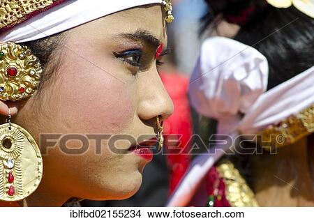 Young woman waiting to perform ritual dances at the Hornbill Festival, Kohima, Nagaland, India, Asia View Large Photo Image Picture - Young woman waiting to perform ritual dances at the Hornbill Festival, Kohima, Nagaland, India, Asia. Fotosearch