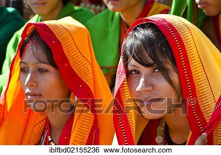 Young women of different tribes waiting to perform ritual dances at the Hornbill Festival, Kohima, Nagaland, India, Asia View Large Photo Image Stock Photograph - Young women of different tribes waiting to perform ritual dances at the Hornbill Festival, Kohima, Nagaland, India, Asia. Fotosearch