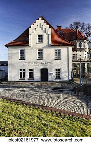 Stock Photo - Zollenspieker ferry house in Kirchwerder, Vier- und Marschlande region, Hamburg, Germany, Europe. Fotosearch