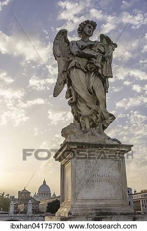 像 天使 彫刻 上に Ponte Sant Angelo ローマ Lazio イタリア ヨーロッパ ストックイメージ Ibxhan Fotosearch