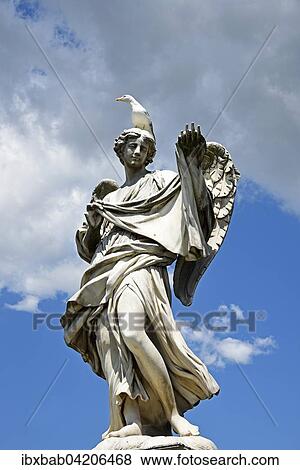 Angel with sudarium, sculpture on the Ponte Sant Angelo, Ponte Sant'Angelo, Rome, Lazio, Italy, Europe View Large Photo Image Stock Photo - Angel with sudarium, sculpture on the Ponte Sant Angelo, Ponte Sant'Angelo, Rome, Lazio, Italy, Europe. Fotosearch