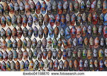 Babouche slippers, traditional shoes for sale at a stall in the souk, bazaar, Essaouira, Morocco, Africa View Large Photo Image Stock Image - Babouche slippers, traditional shoes for sale at a stall in the souk, bazaar, Essaouira, Morocco, Africa. Fotosearch