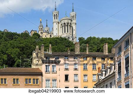Basilica Notre-Dame de Fourviere, Unesco World Heritage Site, Lyon, Rhone, France, Europe View Large Photo Image Stock Image - Basilica Notre-Dame de Fourviere, Unesco World Heritage Site, Lyon, Rhone, France, Europe. Fotosearch