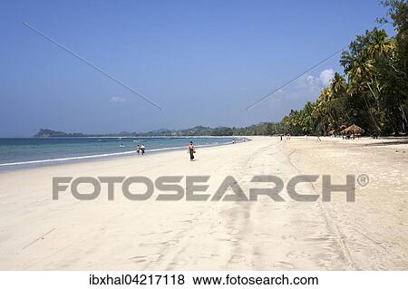 Beach, ocean and palm trees at Ngapali Beach, Thandwe, Rakhine State, Myanmar, Asia View Large Photo Image Stock Photo - Beach, ocean and palm trees at Ngapali Beach, Thandwe, Rakhine State, Myanmar, Asia. Fotosearch