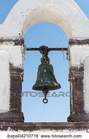 Stock Photo - Bell tower, Oia, Santorini, Greece, Europe. Fotosearch
