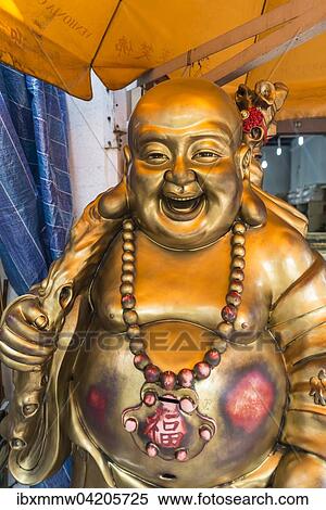 Big Golden Buddha by a road, Chinatown, Singapore, Asia View Large Photo Image Stock Photography - Big Golden Buddha by a road, Chinatown, Singapore, Asia. Fotosearch