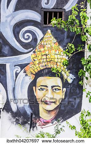 Brightly painted house wall, district Kampung Bakar Batu, Malacca or Melaka, Malaysia, Asia View Large Photo Image Stock Photo - Brightly painted house wall, district Kampung Bakar Batu, Malacca or Melaka, Malaysia, Asia. Fotosearch