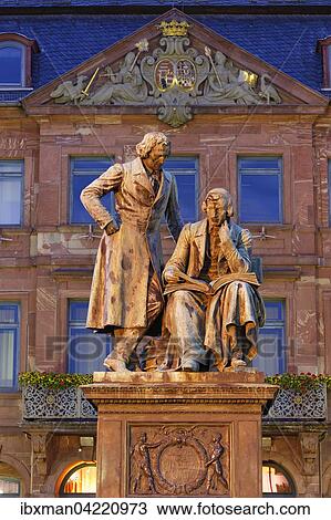Brothers, Grimm National Monument in front of New Town Hall, Hanau, Hesse, Germany, Europe View Large Photo Image Stock Image - Brothers, Grimm National Monument in front of New Town Hall, Hanau, Hesse, Germany, Europe. Fotosearch