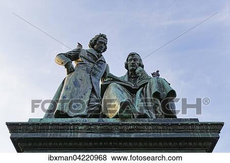 Brothers, Grimm National Monument in front of New Town Hall, Hanau, Hesse, Germany, Europe View Large Photo Image Stock Photo - Brothers, Grimm National Monument in front of New Town Hall, Hanau, Hesse, Germany, Europe. Fotosearch