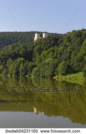 Stock Photography - Burg Lockenhaus castle and castle lake, Koszeg mountains, Oberpullendorf District, Burgenland, Austria, Europe. Fotosearch