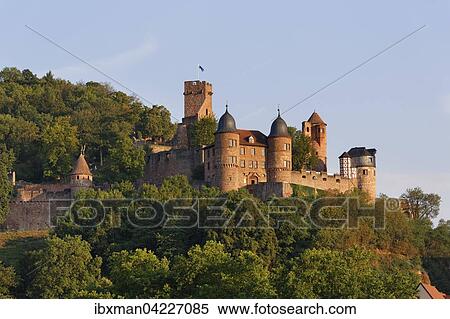 Burg Wertheim, Baden-Wurttemberg, seen from Kreuzwertheim in Lower Franconia, Bavaria, Germany, Europe View Large Photo Image Stock Photography - Burg Wertheim, Baden-Wurttemberg, seen from Kreuzwertheim in Lower Franconia, Bavaria, Germany, Europe. Fotosearch