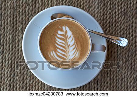 Cappuccino with milk froth, latte art, Rosetta, Germany, Europe View Large Photo Image Stock Image - Cappuccino with milk froth, latte art, Rosetta, Germany, Europe. Fotosearch