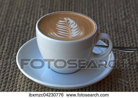 Cappuccino with milk froth, latte art, Rosetta, Germany, Europe View Large Photo Image Stock Photograph - Cappuccino with milk froth, latte art, Rosetta, Germany, Europe. Fotosearch